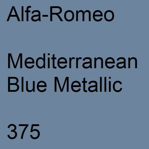 Alfa-Romeo, Mediterranean Blue Metallic, 375.